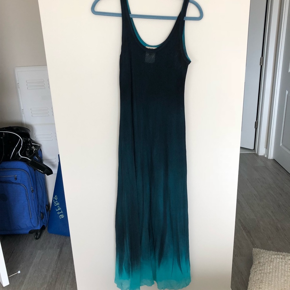 Fuzzi Ombré Blue Maxi Dress Size Medium